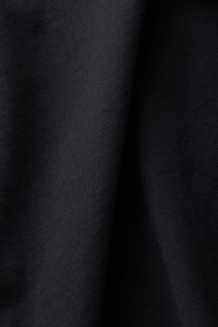 胸前印花 T 恤, 黑色, detail image number 5