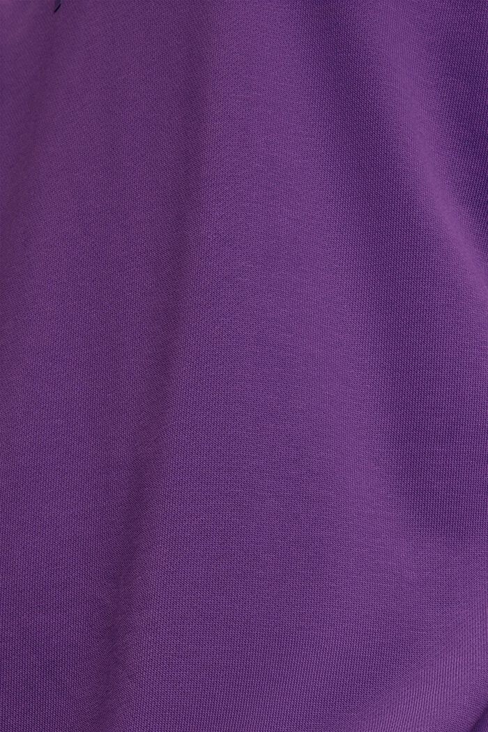 霧面亮面標誌貼花衛衣, 深紫色, detail image number 3