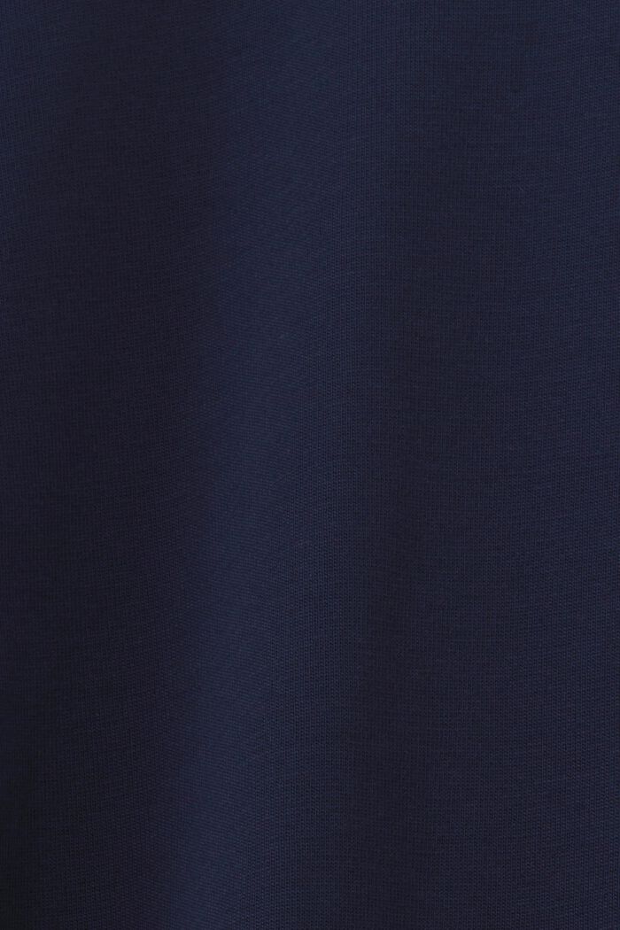 100%純棉平織布圓領T恤, 海軍藍, detail image number 5