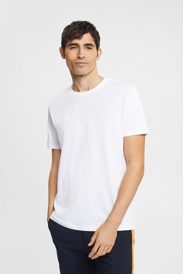 兩件裝圓領棉質 T 恤, 白色, detail image number 0