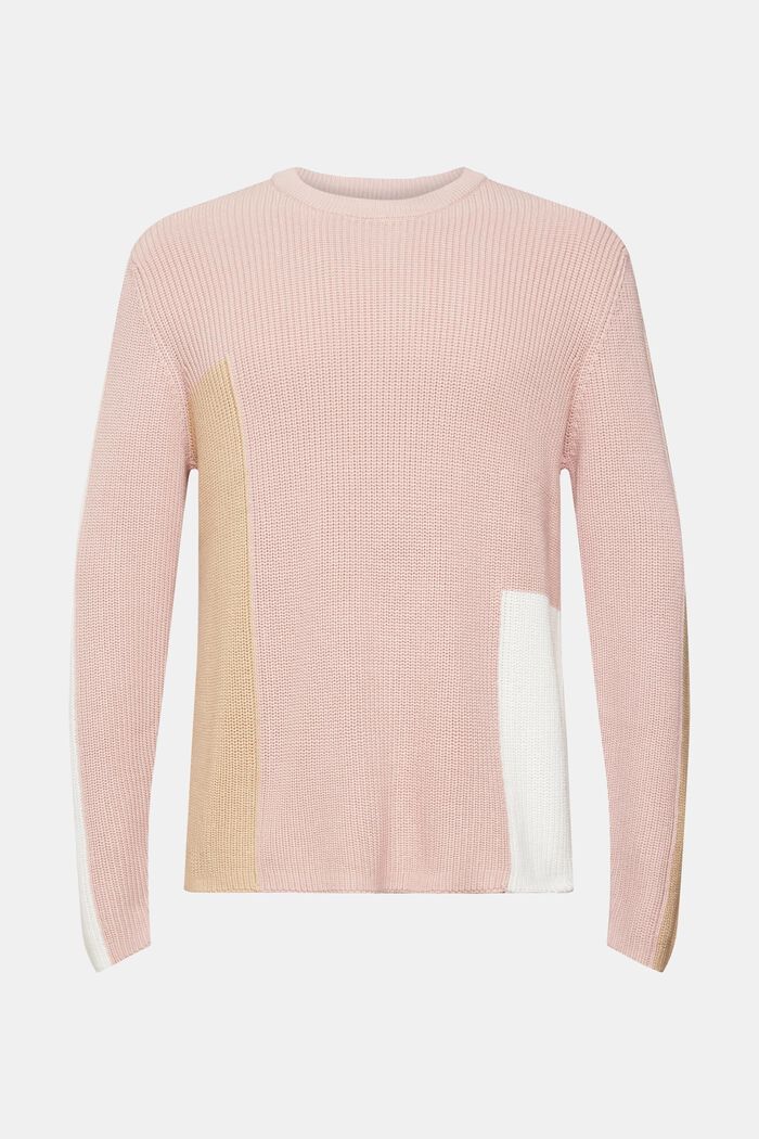 Knitted colour block jumper, NUDE, detail image number 2
