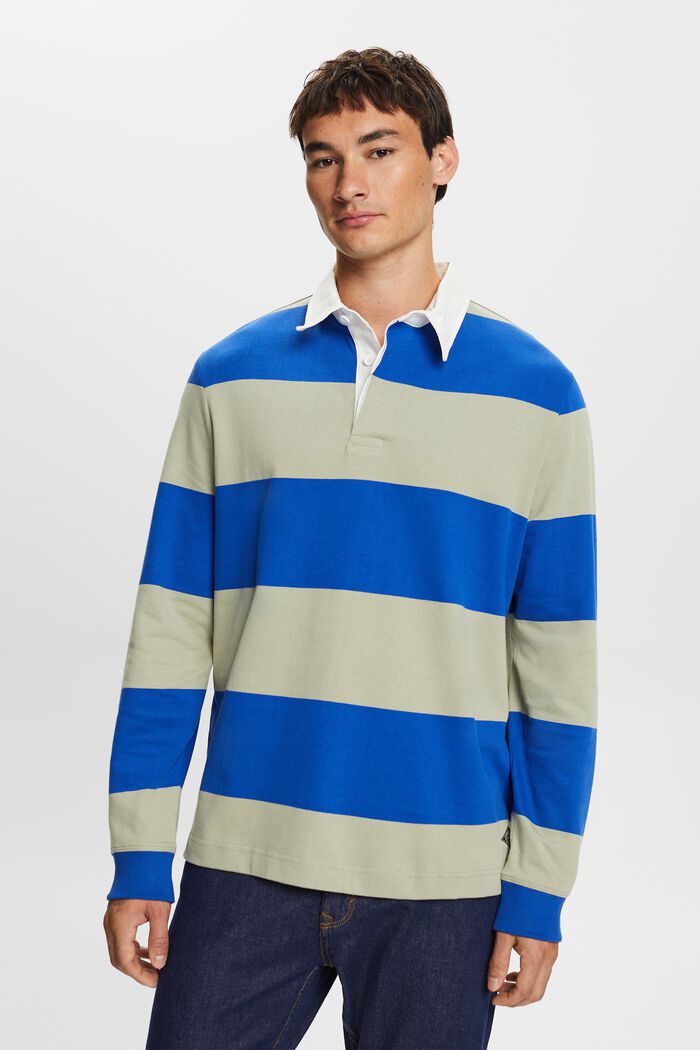 條紋橄欖球衫, 藍色, detail image number 1