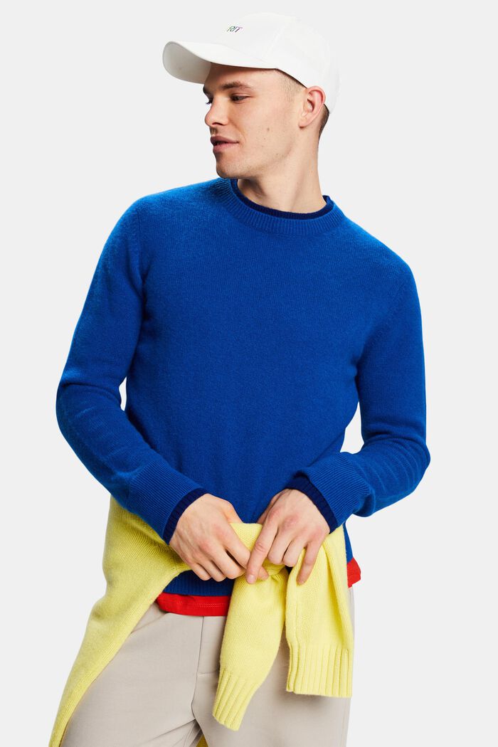 ‌羊絨套頭衫, 藍色, detail image number 0