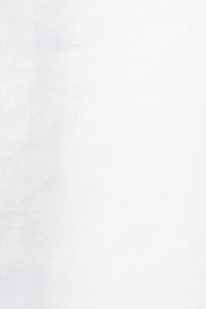 ‌亞麻男裝恤衫, 白色, detail image number 5