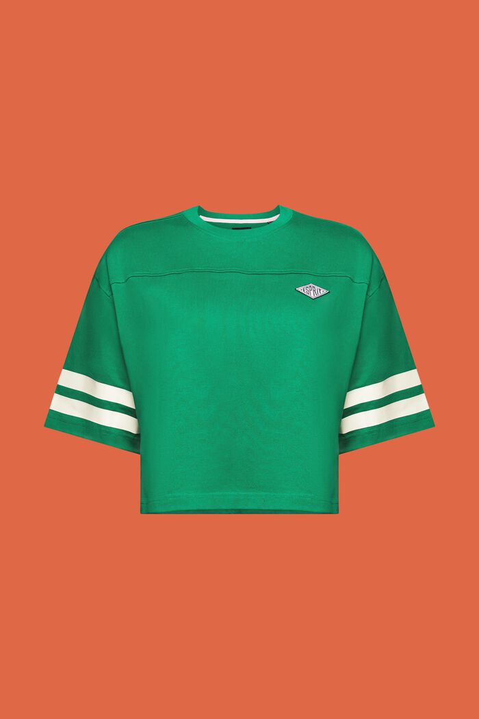 短款Varsity學院風LOGO橄欖球T恤, 翡翠綠, detail image number 7