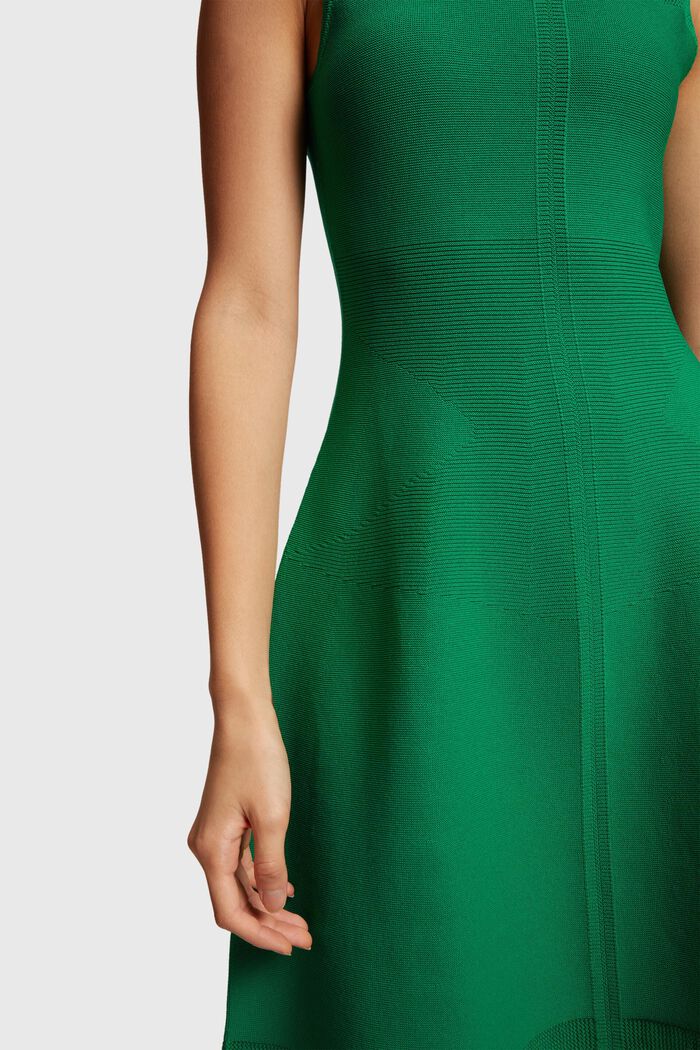 無縫針織網眼連衣裙, 綠色, detail image number 0