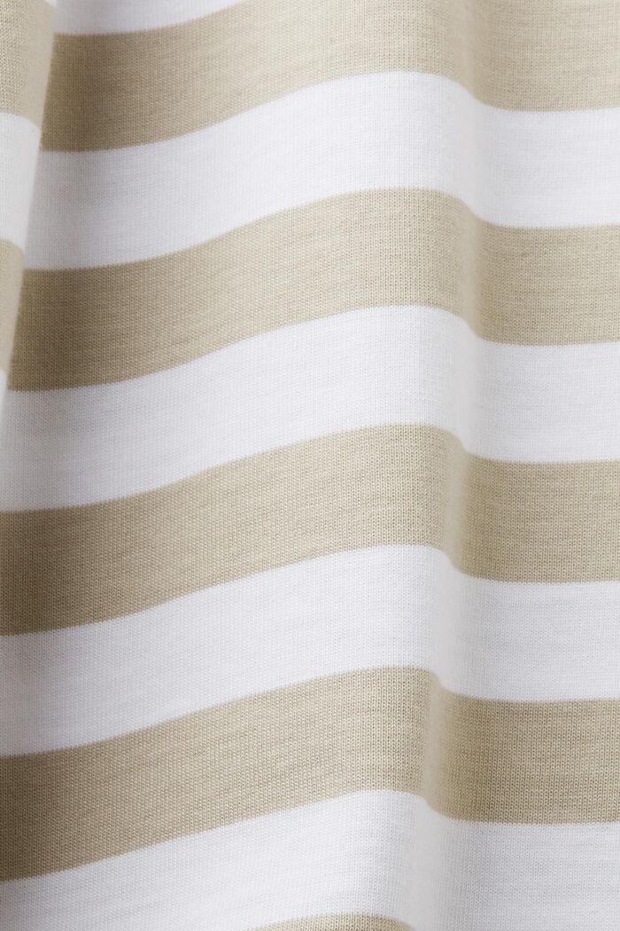 Striped crewneck T-shirt, DUSTY GREEN, detail image number 5