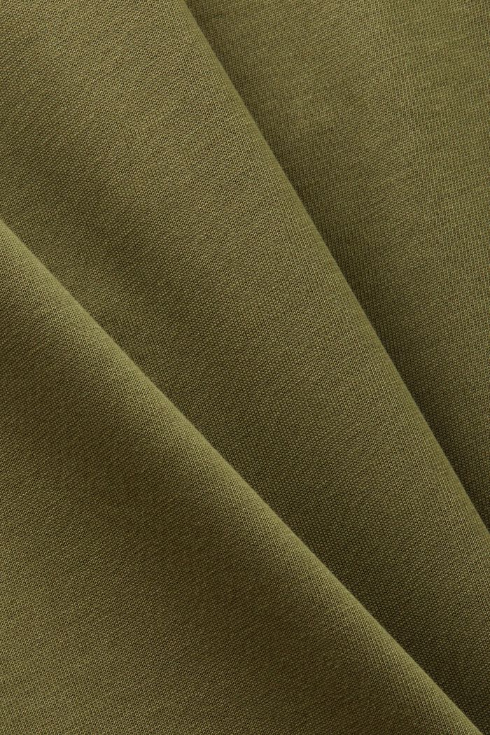 ‌超大廓形棉質平織布LOGO標誌T恤, 橄欖綠, detail image number 5