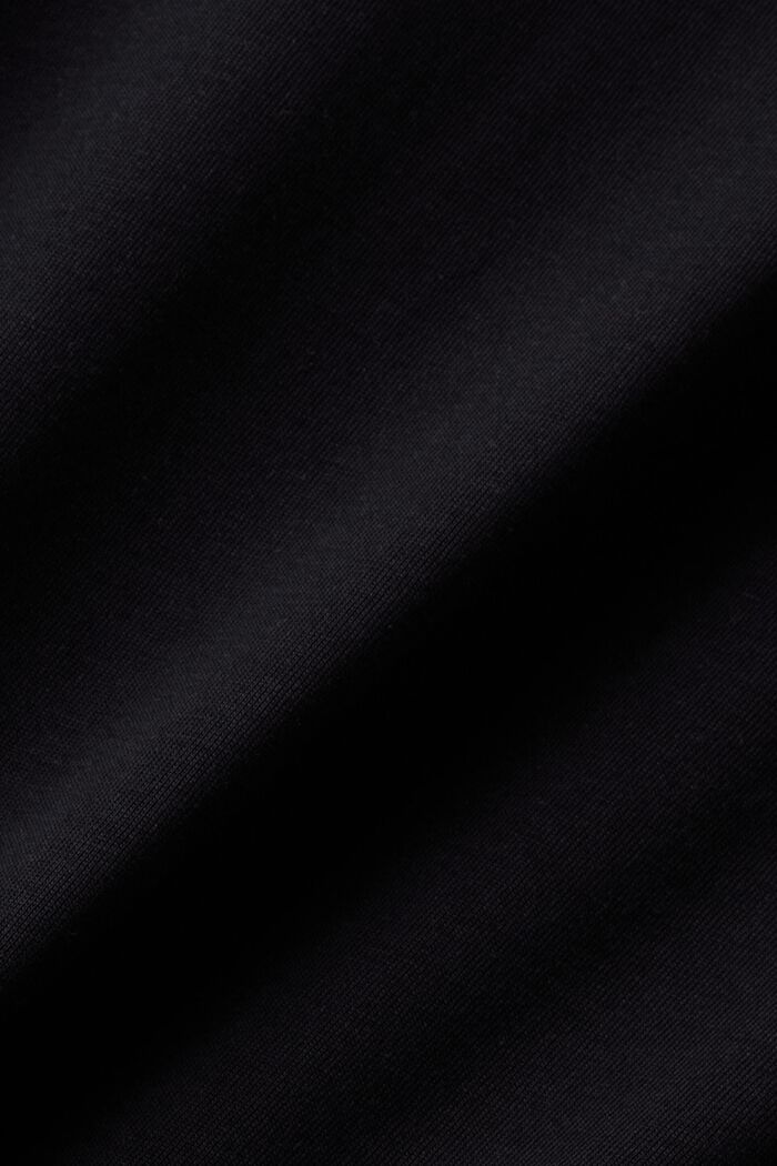‌V領比馬棉T恤, 黑色, detail image number 4