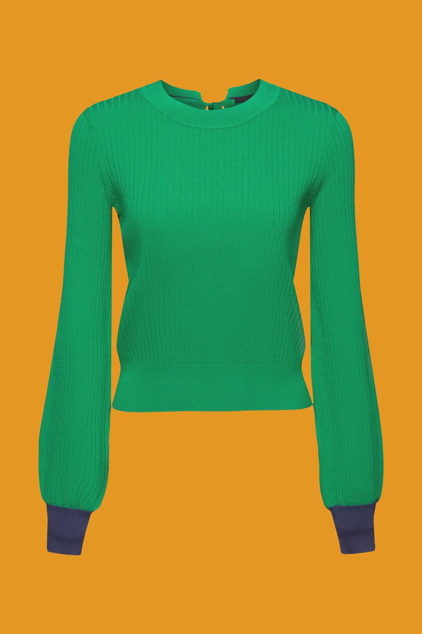 Crewneck colour block jumper