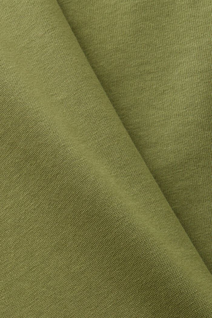 100%純棉厚平織布LOGO標誌T恤, 橄欖綠, detail image number 6