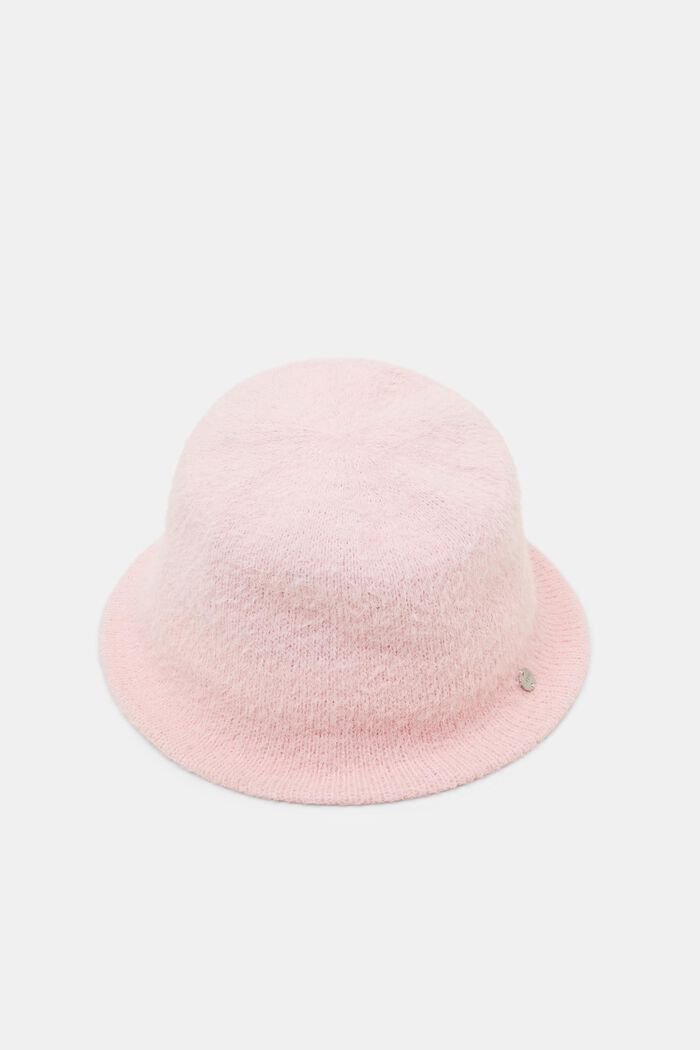 Knitted Bucket Hat, PASTEL PINK, detail image number 0
