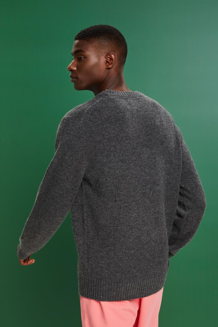 Cashmere sweater, ANTHRACITE, detail image number 3