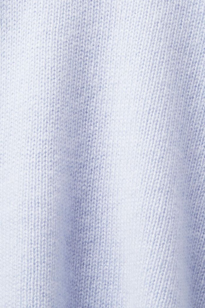 V領羊絨毛衣, 淺藍色, detail image number 6