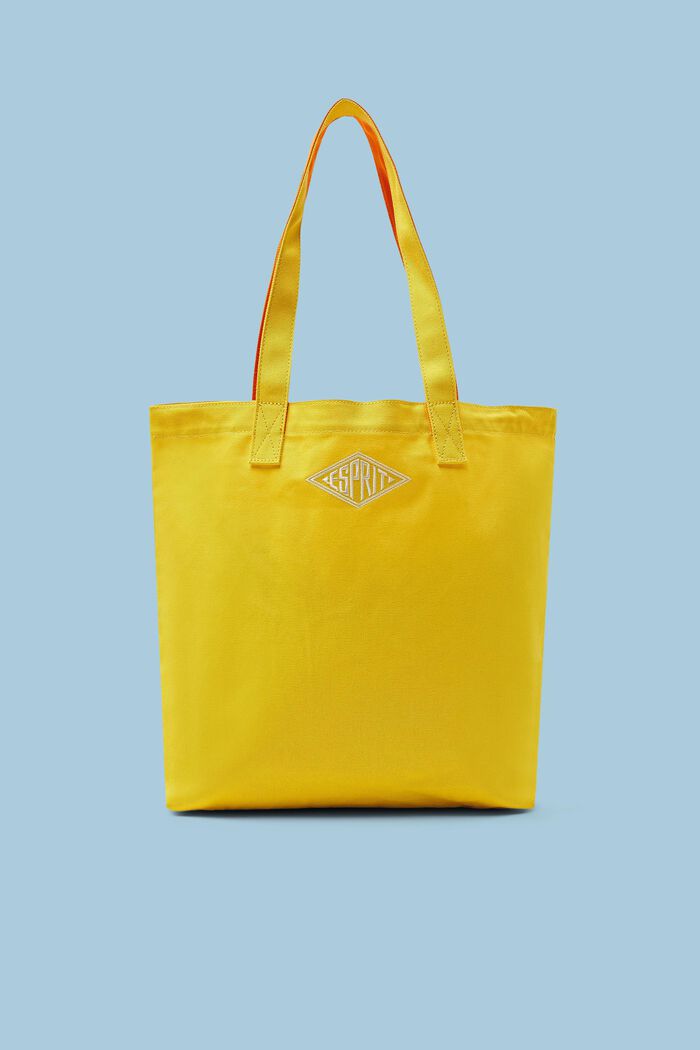 Logo Cotton Tote Bag, 黃色, detail image number 0