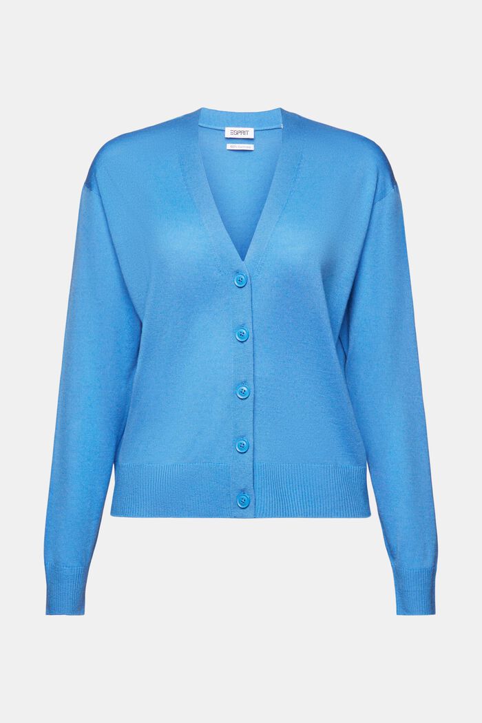 ‌混編雜色羊絨開衫, 藍色, detail image number 6