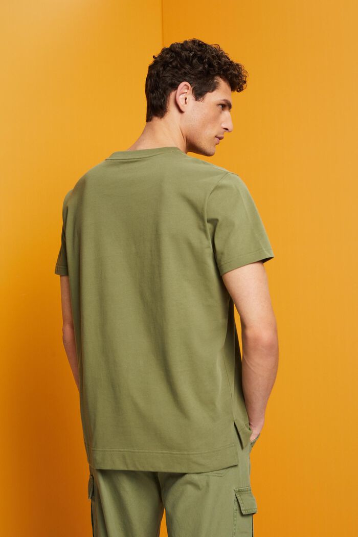 純棉LOGO標誌T恤, 橄欖綠, detail image number 3