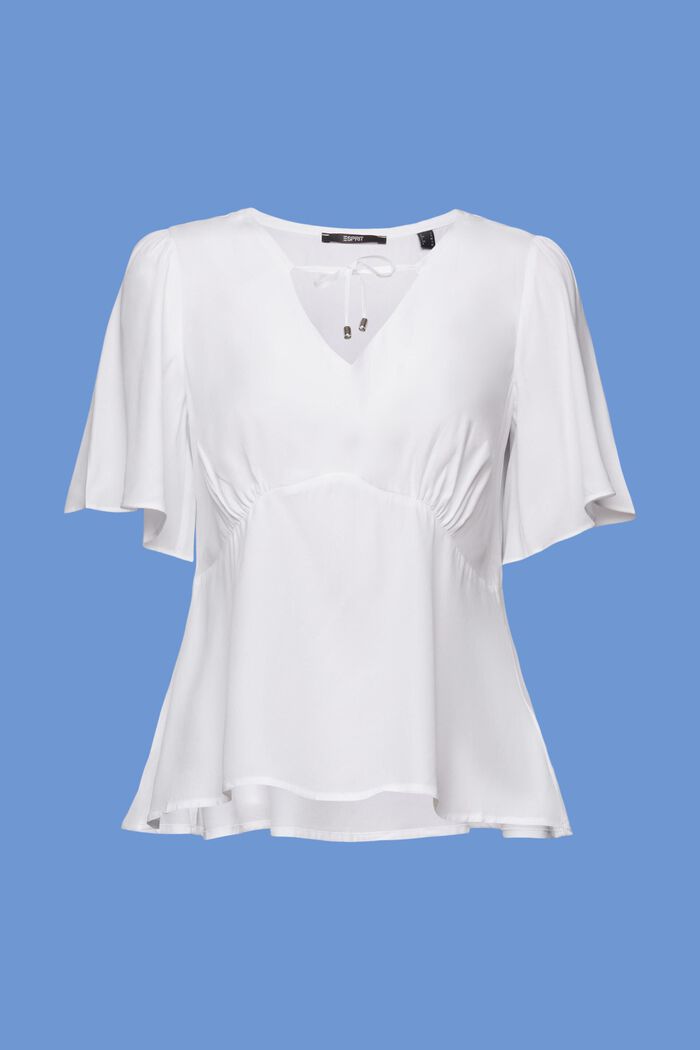 LENZING™ ECOVERO™女裝恤衫上衣, 白色, detail image number 6