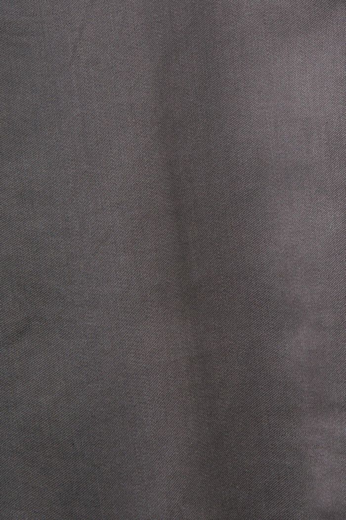 緞面長袖恤衫, 深灰色, detail image number 5