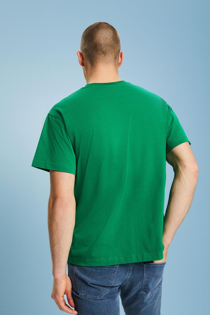 霧面亮面標誌貼花 T 恤, 綠色, detail image number 2