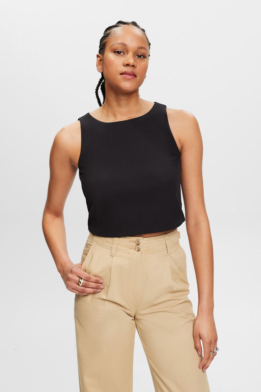 Cropped Crepe Top