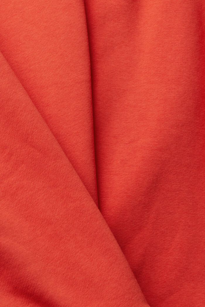 休閒泡泡標誌印花衛衣, 橙紅色, detail image number 1
