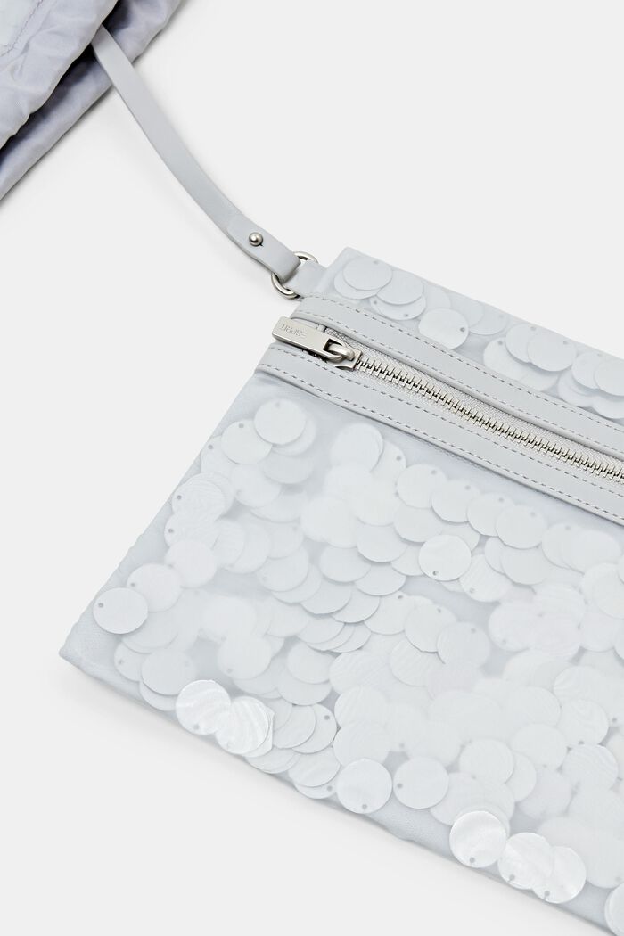 Sequined Locker Bag, 銀色, detail image number 1