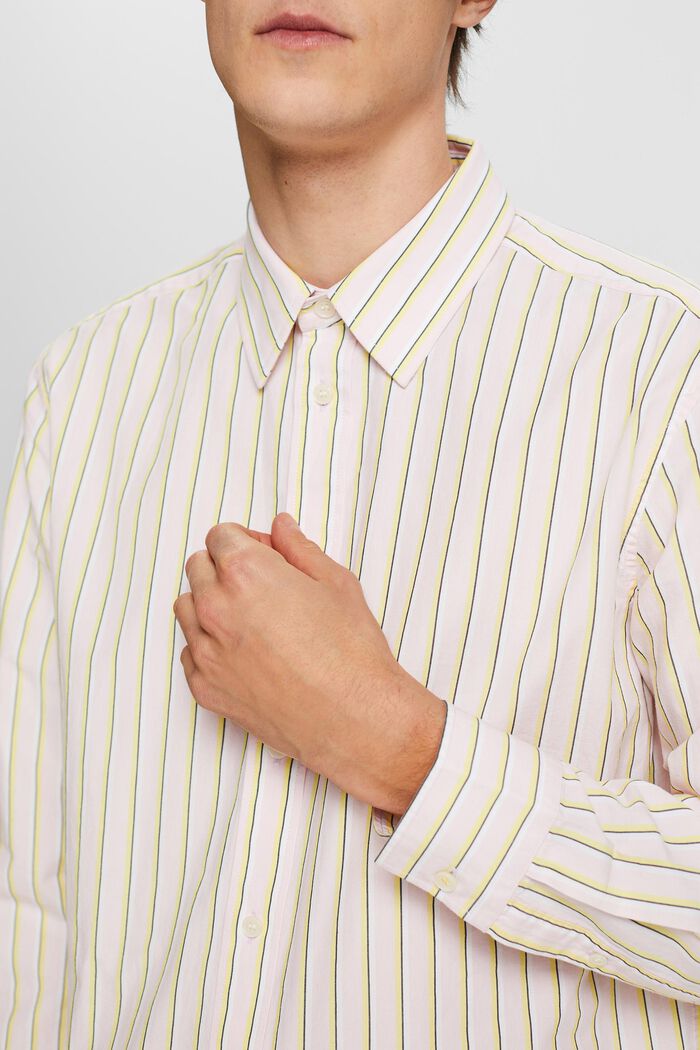 條紋扣角領恤衫, 淺粉紅色, detail image number 2