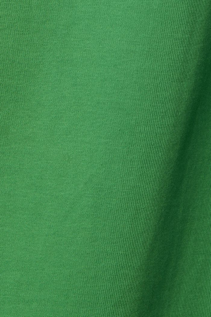 100%純棉厚平織布LOGO標誌T恤, 綠色, detail image number 5