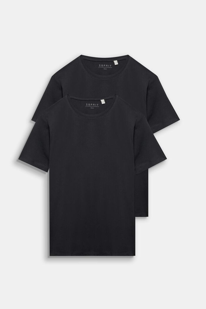 兩件裝圓領棉質 T 恤, 黑色, detail image number 6
