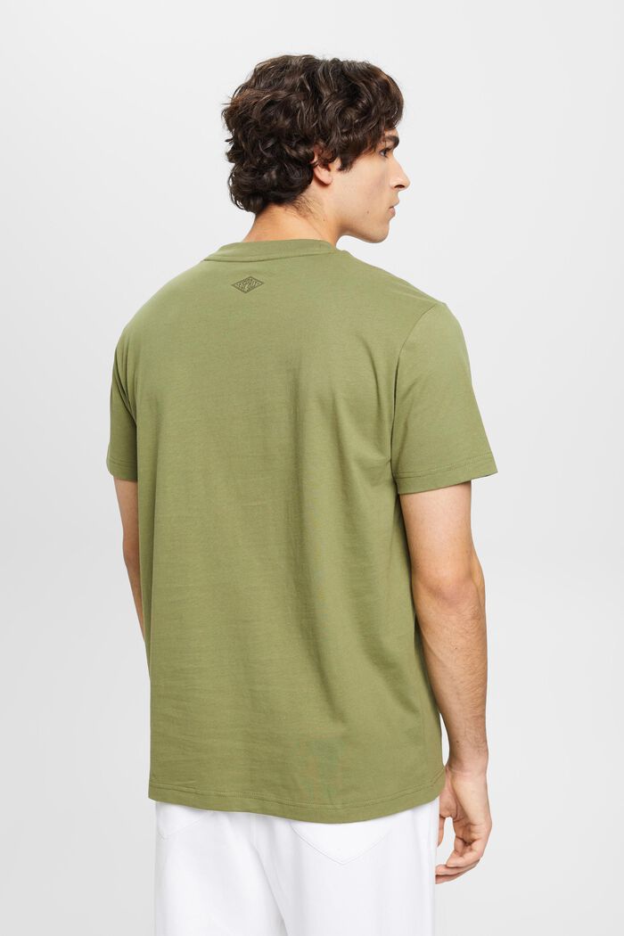 ‌復古LOGO標誌印花棉質T恤, 橄欖綠, detail image number 3