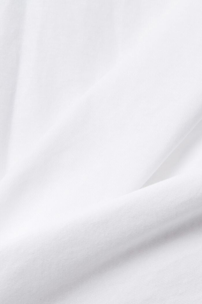棉質花卉印花T恤, 白色, detail image number 4
