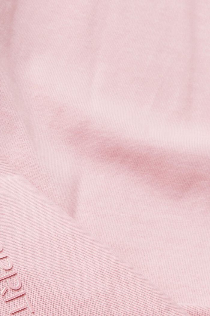 刺繡心形圖案有機棉T恤, 粉紅色, detail image number 5