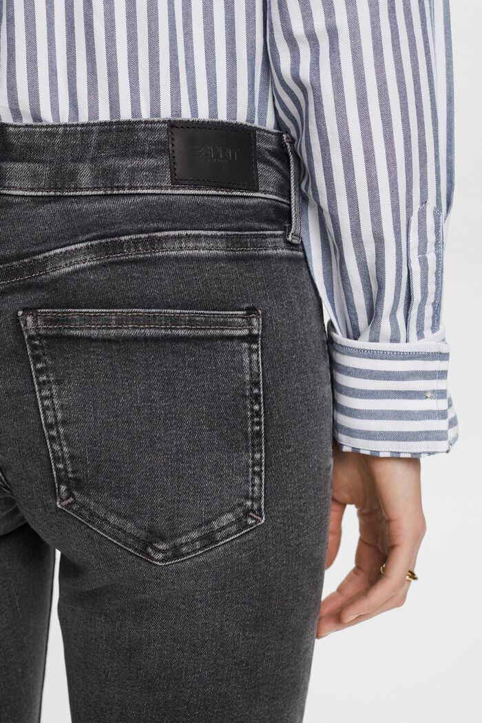 Mid-Rise Slim Jeans, BLACK DARK WASHED, detail image number 4