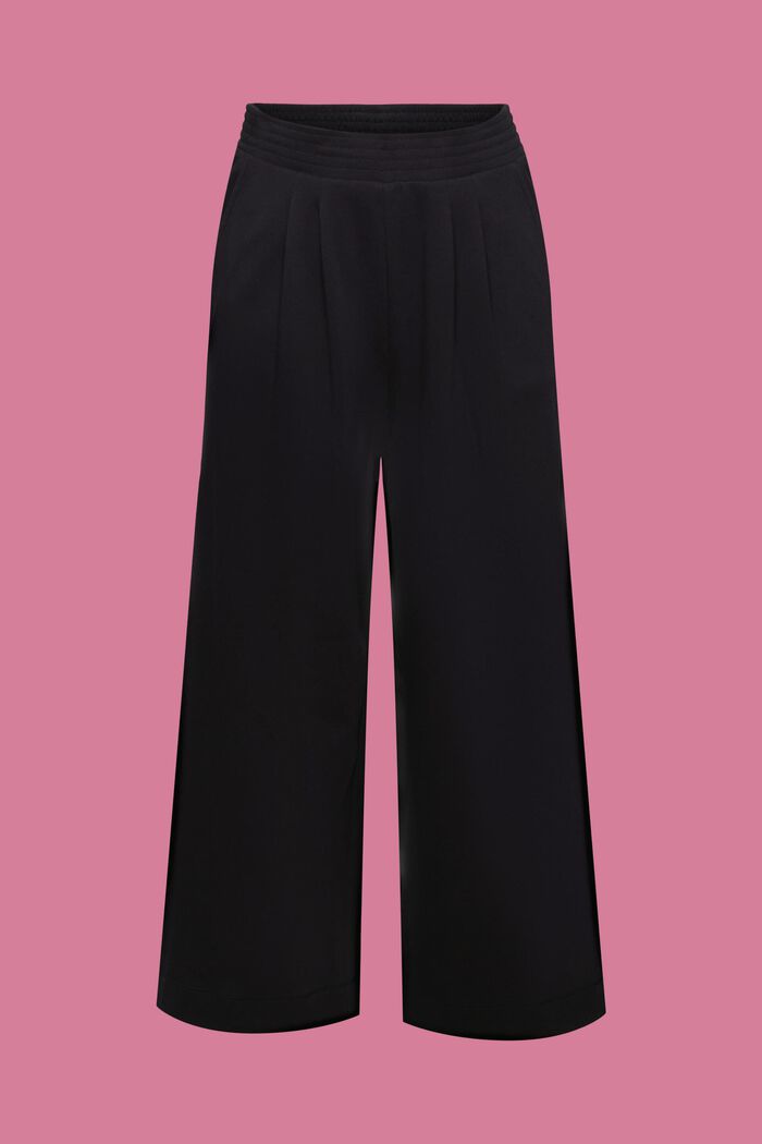 Cropped jersey trousers, 100% cotton, BLACK, detail image number 7