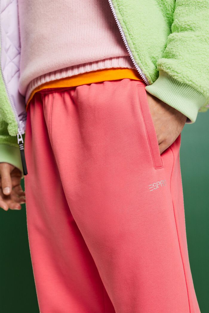 ‌棉質搖粒絨LOGO標誌運動褲, 粉紅色, detail image number 3