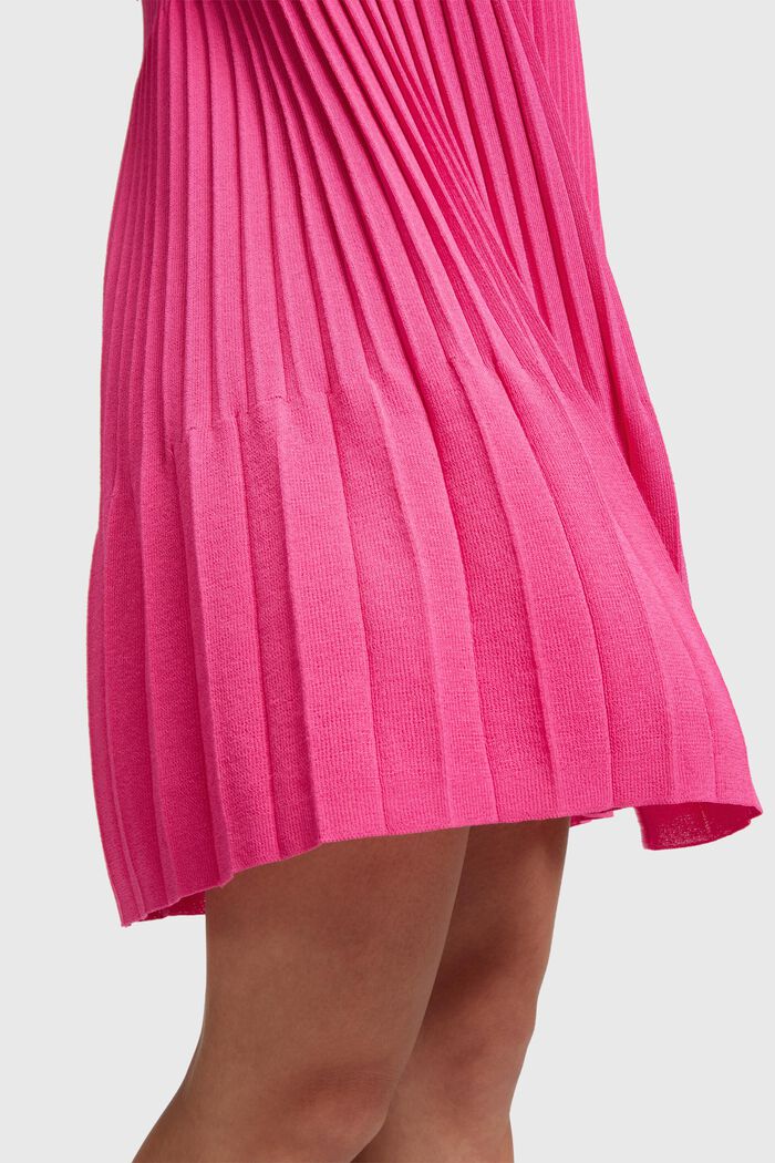 Pleated fit and flare dress, PINK FUCHSIA, detail image number 0