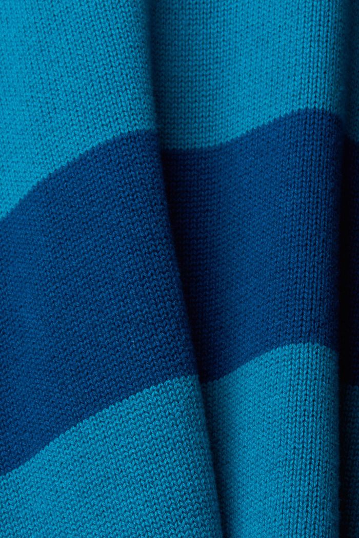 條紋針織上衣, 藍綠色, detail image number 1