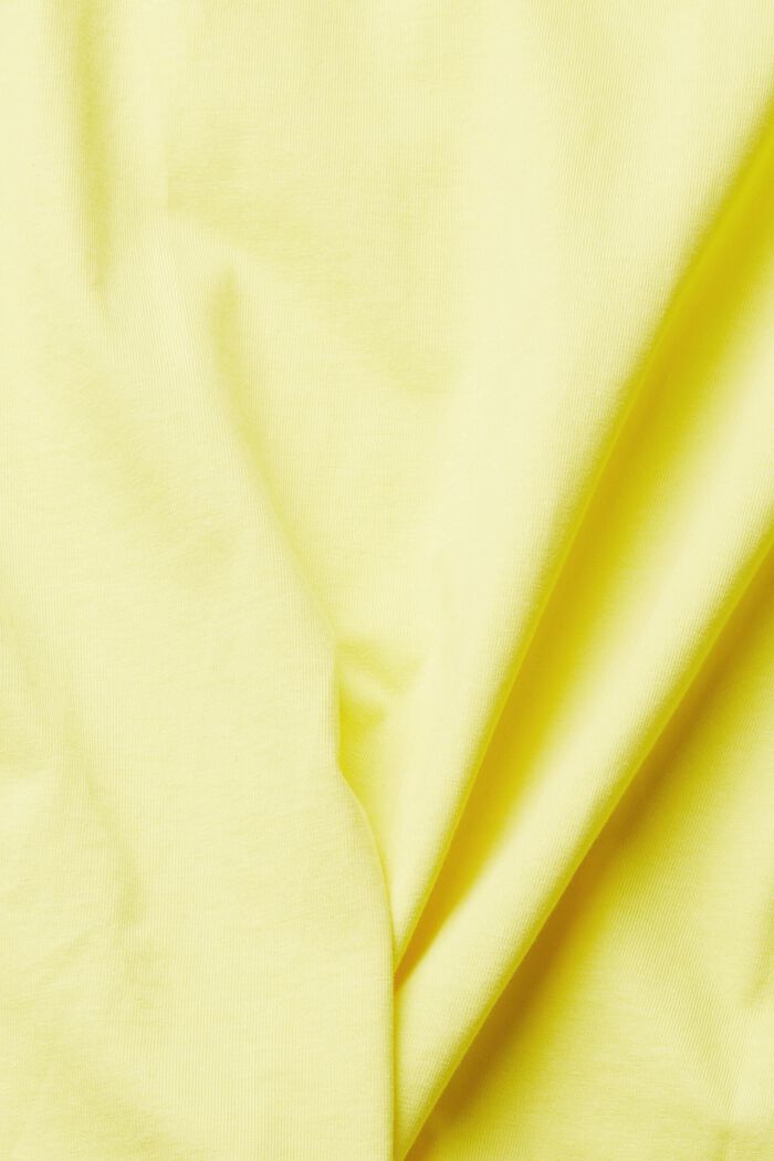 繡有Logo的平紋針織T恤, 鮮黃色, detail image number 1