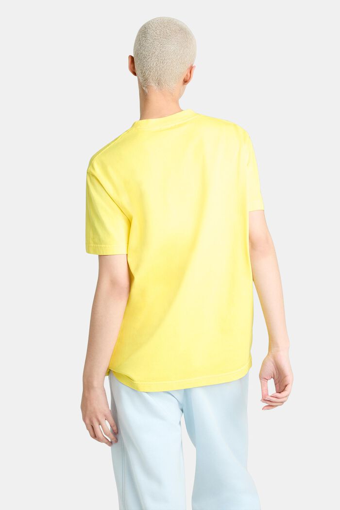 ‌超大廓形棉質平織布LOGO標誌T恤, 石灰黃, detail image number 3