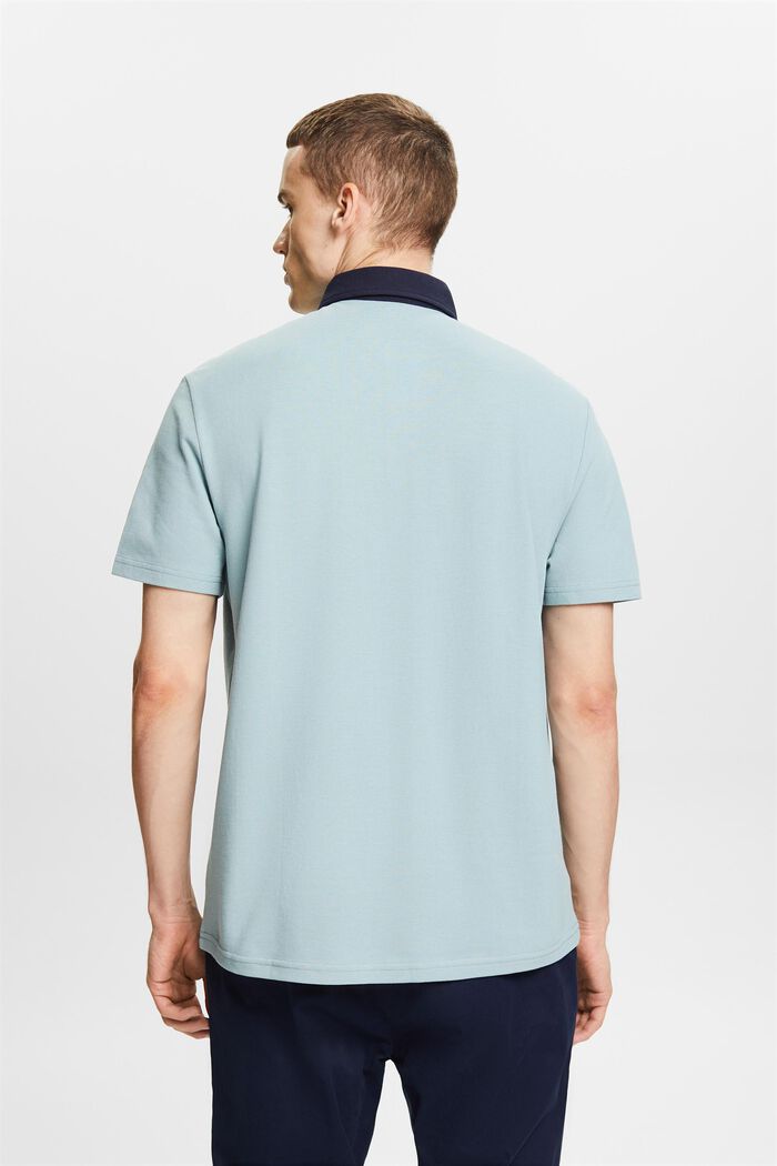 Cotton Pique Polo Shirt, LIGHT BLUE, detail image number 2