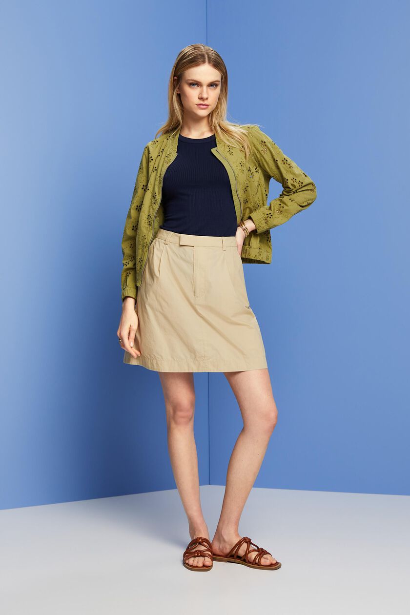Woven mini skirt, 100% cotton