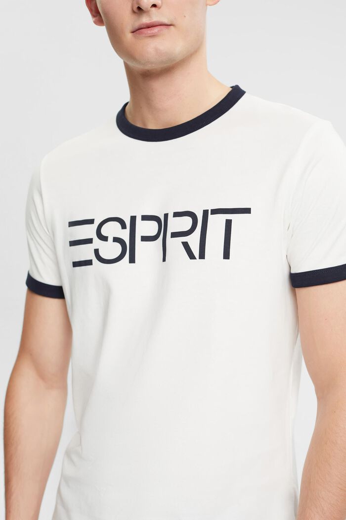 Jersey logo print T-shirt, OFF WHITE, detail image number 0