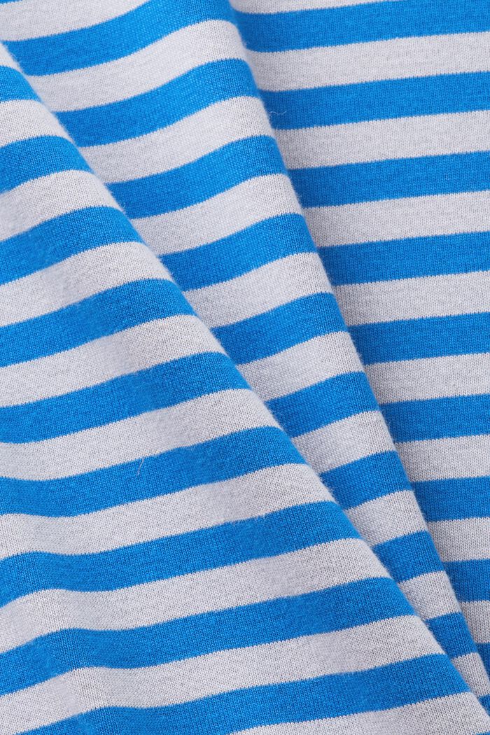 ‌LOGO標誌印花條紋棉質T恤, 淺藍色, detail image number 5