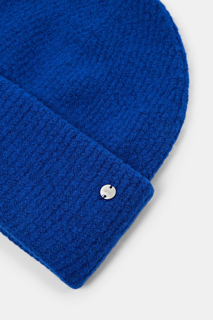 羅紋針織圓帽, 藍色, detail image number 1