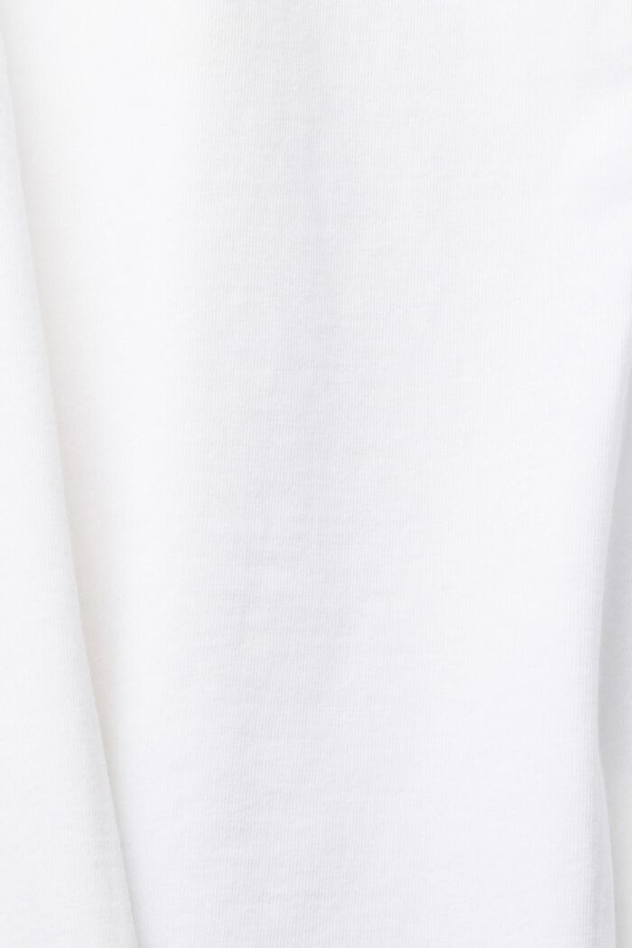 可持續幾何印花棉質 T 恤, 白色, detail image number 4