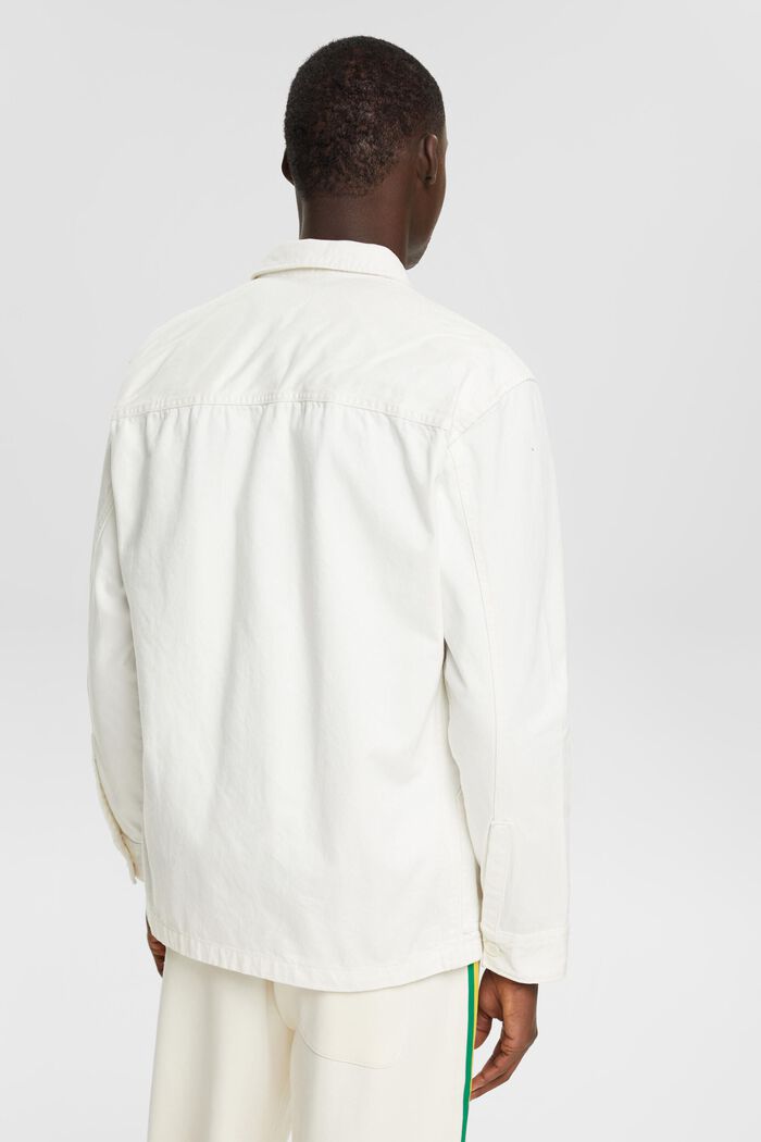 有機棉恤衫式外套, 白色, detail image number 3