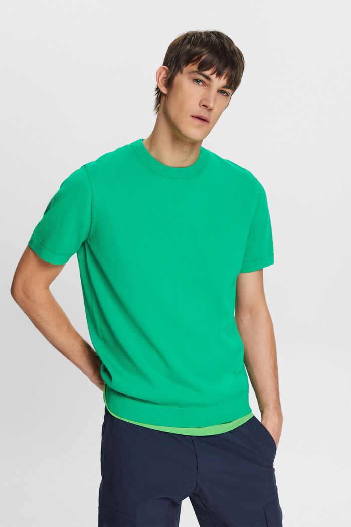 短袖毛衣, 綠色, detail image number 0