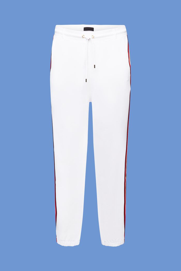 側面LOGO標誌慢跑褲, 白色, detail image number 6