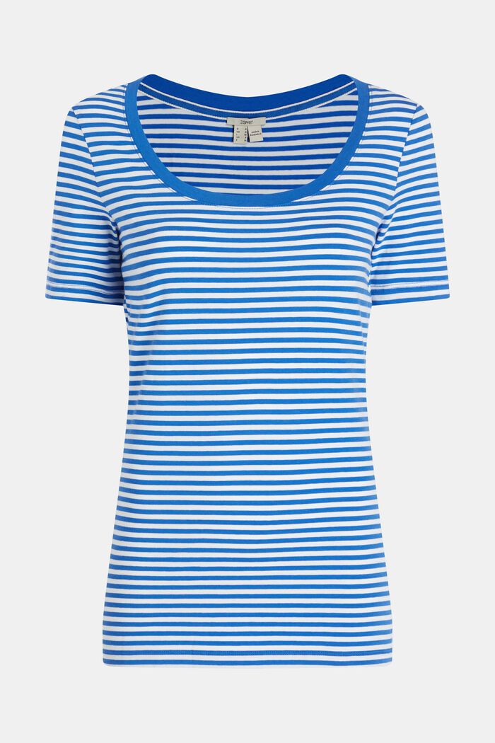 條紋針織 T 恤, 藍色, detail image number 2